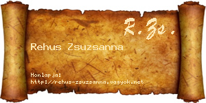 Rehus Zsuzsanna névjegykártya
